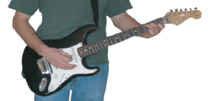How to hold a guitar while standing